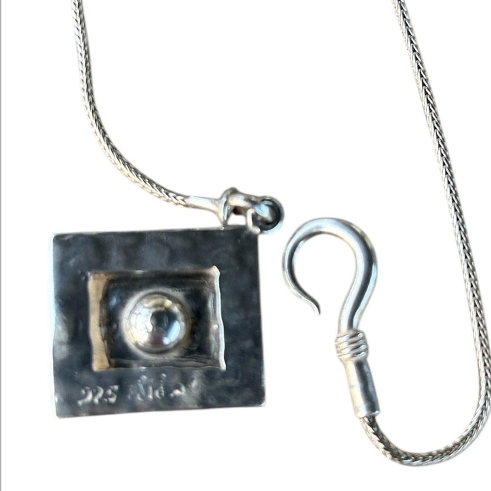 Silpada Didae vintage sterling silver and pearl hook clasp necklace - Picture 5 of 8